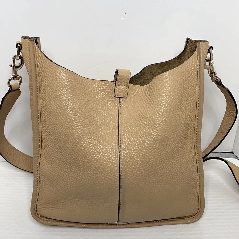 Rebecca Minkoff pebbled leather feed bag.
